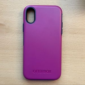 Purple & Navy Otterbox case for IPhone X